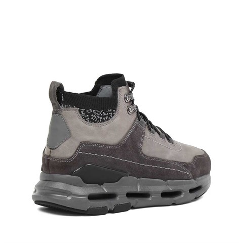 Erkek Gri Bağcıklı Süet Deri Bot