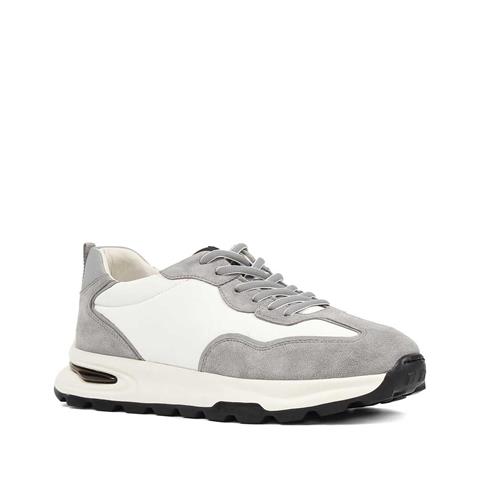 Erkek Gri Bağcıklı Süet Deri Sneaker