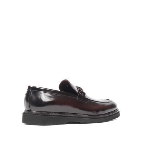 Erkek Kahverengi Açma Deri Loafer