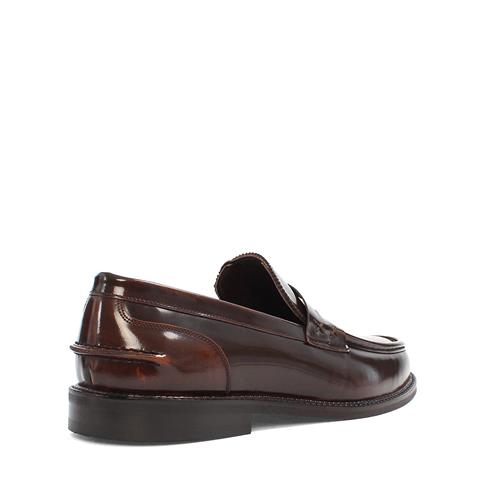 Erkek Kahverengi Açma Deri Loafer