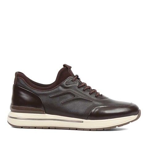 Celal Gültekin Erkek Kahverengi Açma Deri Sneaker