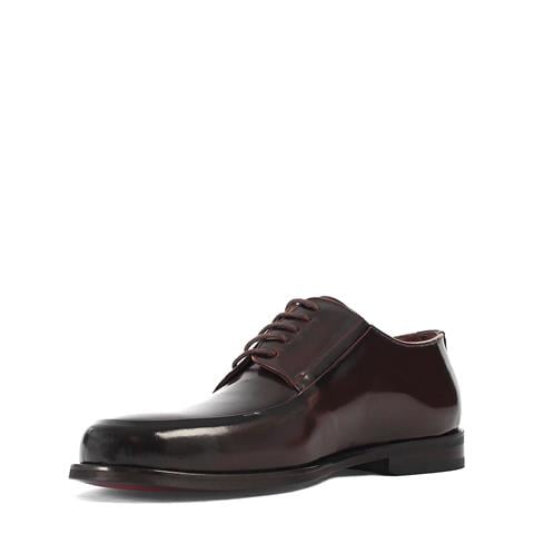 Erkek Kahverengi Bağcıklı Açma Deri Klasik Ayakkabı