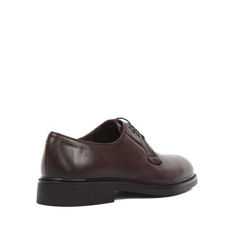 Erkek Kahverengi Bağcıklı Deri Ayakkabı