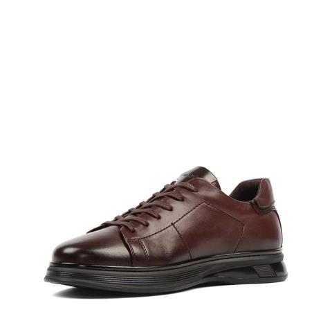 Erkek Kahverengi Bağcıklı Deri Günlük Ayakkabı