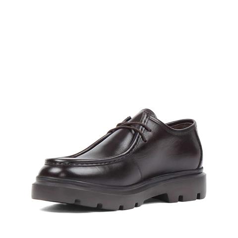 Erkek Kahverengi Bağcıklı Deri Günlük Ayakkabı