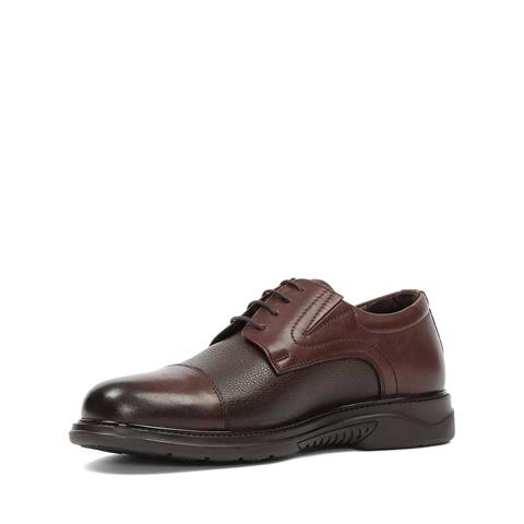 Erkek Kahverengi Bağcıklı Deri Günlük Ayakkabı