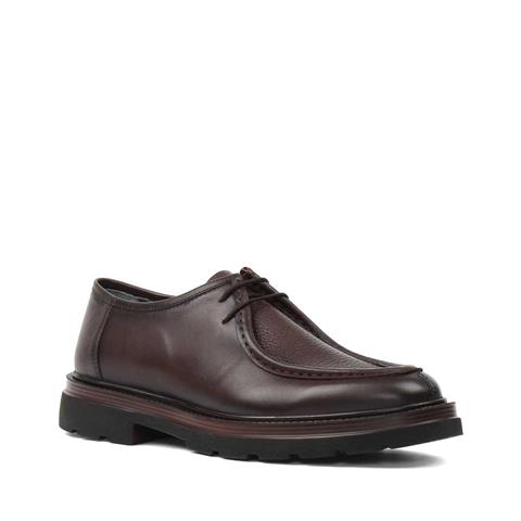 Erkek Kahverengi Bağcıklı Deri Günlük Ayakkabı