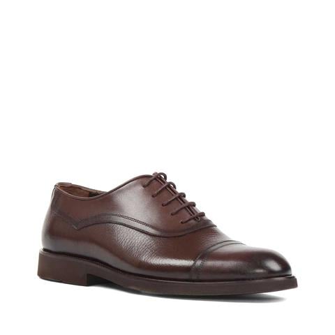 Erkek Kahverengi Bağcıklı Deri Klasik Ayakkabı