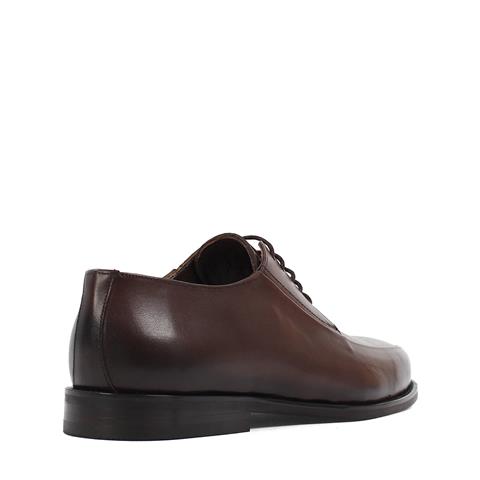 Erkek Kahverengi Bağcıklı Deri Klasik Ayakkabı