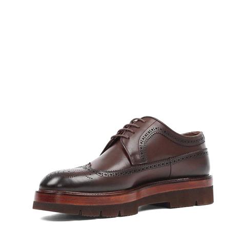 Erkek Kahverengi Bağcıklı Deri Klasik Ayakkabı