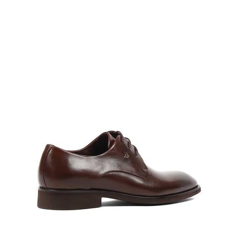 Erkek Kahverengi Bağcıklı Deri Klasik Ayakkabı