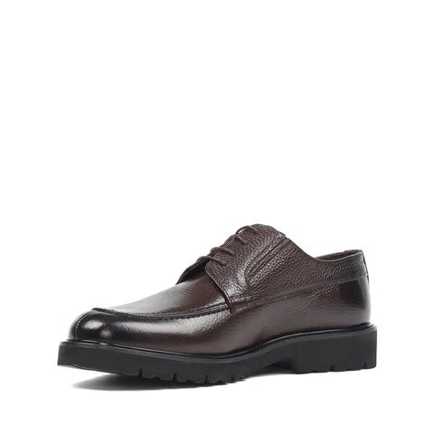 Erkek Kahverengi Bağcıklı Deri Klasik Ayakkabı