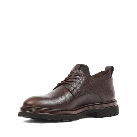 Erkek Kahverengi Bağcıklı Kalın Tabanlı Deri Ayakkabı