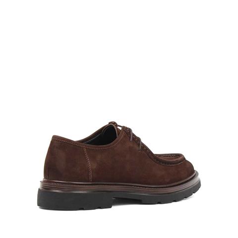 Erkek Kahverengi Bağcıklı Nubuk Deri Günlük Ayakkabı