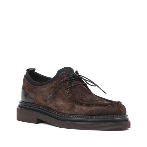 Erkek Kahverengi Bağcıklı Süet Deri Günlük Ayakkabı