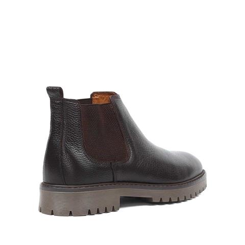 Erkek Kahverengi Deri Chelsea Bot