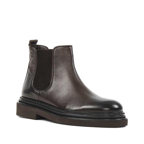 Erkek Kahverengi Deri Chelsea Bot