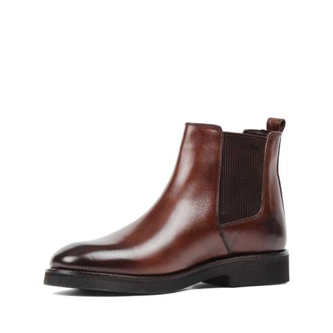 Erkek Kahverengi Deri Chelsea Bot