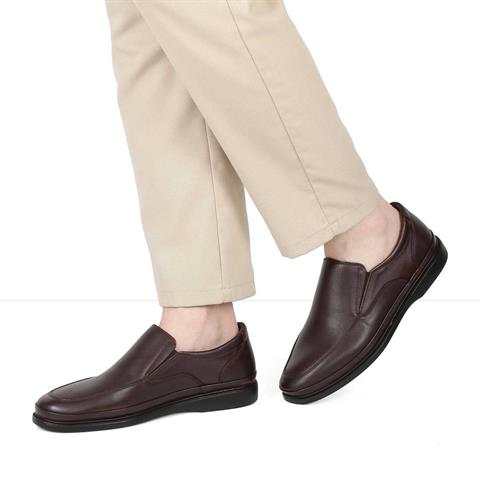 Erkek Kahverengi Deri Günlük Ayakkabı