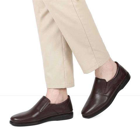 Erkek Kahverengi Deri Günlük Ayakkabı