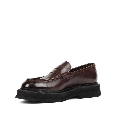 Erkek Kahverengi Deri Loafer