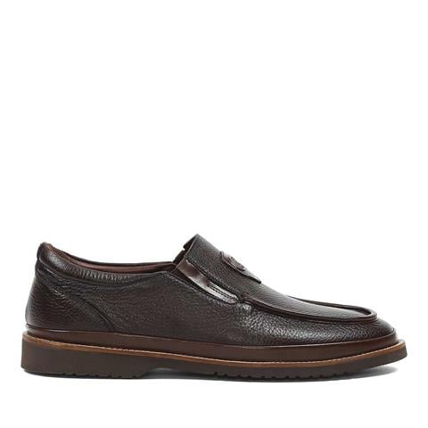 Erkek Kahverengi Deri Loafer