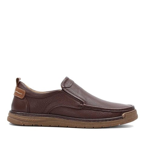 Erkek Kahverengi Deri Sneaker