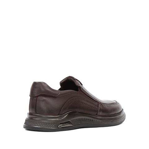 Erkek Kahverengi Kalın Tabanlı Deri Günlük Ayakkabı