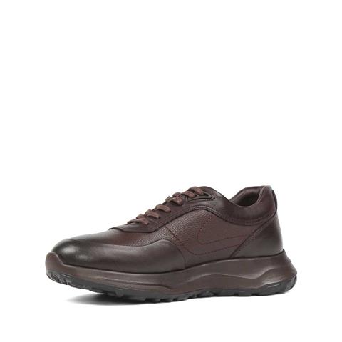 Erkek Kahverengi Kalın Tabanlı Deri Sneaker