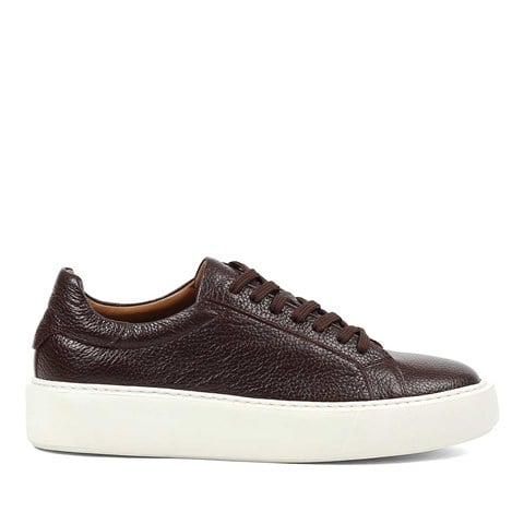 Celal Gültekin Erkek Kahverengi Kalın Tabanlı Deri Sneaker