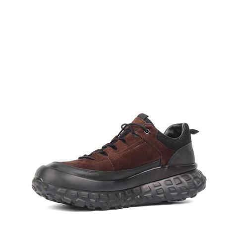 Erkek Kahverengi Kalın Tabanlı Nubuk Deri Sneaker