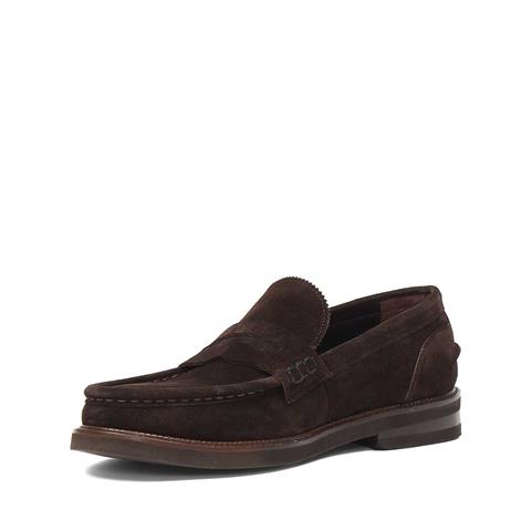Erkek Kahverengi Süet Deri Loafer