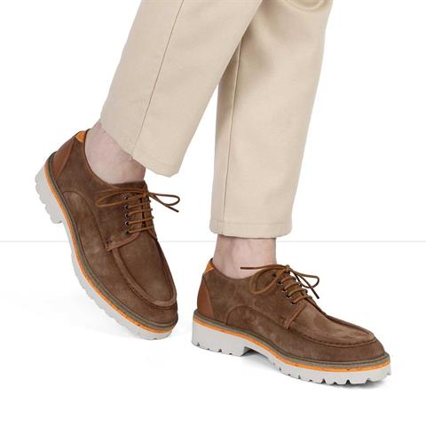 Erkek Kum Bağcıklı Süet Deri Günlük Ayakkabı