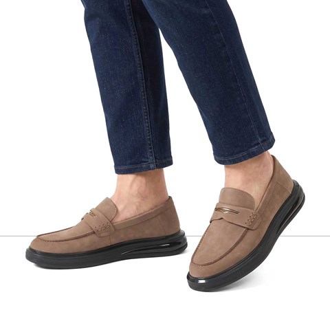 Erkek Kum Nubuk Deri Loafer