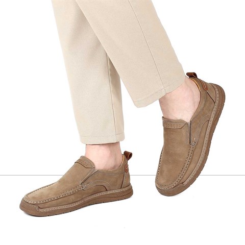 Erkek Kum Nubuk Deri Sneaker