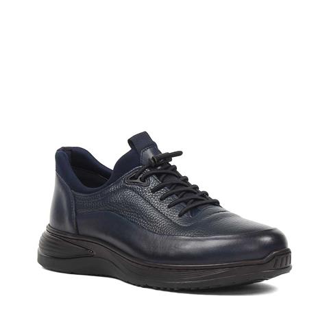 Erkek Lacivert Bağcıklı Kalın Tabanlı Deri Ayakkabı
