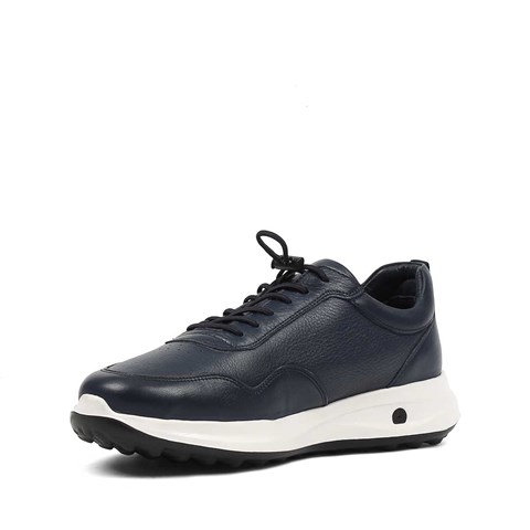 Erkek Lacivert Bağcıklı Kalın Tabanlı Sneaker
