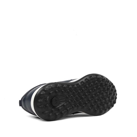 Erkek Lacivert Bağcıklı Kalın Tabanlı Sneaker