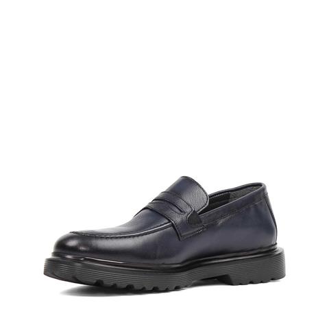 Erkek Lacivert Deri Loafer