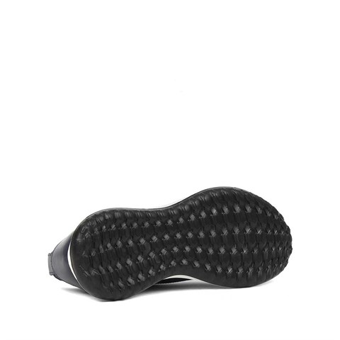 Erkek Lacivert Kalın Tabanlı Deri Sneaker