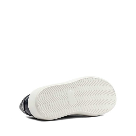Erkek Lacivert Kalın Tabanlı Deri Sneaker