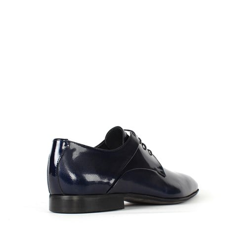 Erkek Lacivert Bağcıklı Rugan Deri Klasik Ayakkabı