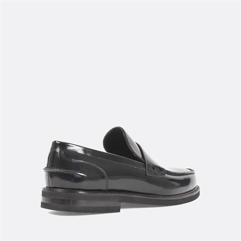 Erkek Siyah Açma Deri Loafer
