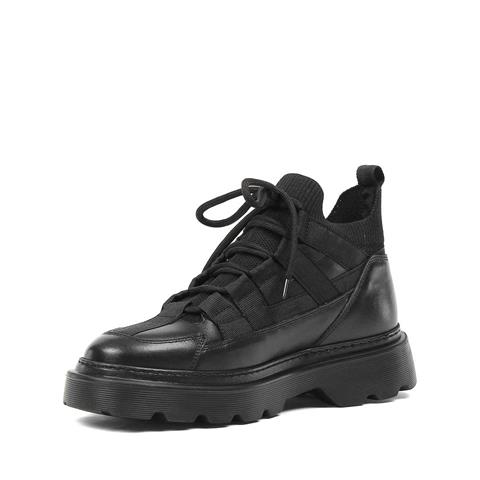 Erkek Siyah Bağcıklı Deri Bot