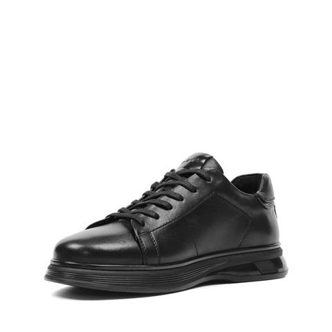 Erkek Siyah Bağcıklı Deri Günlük Ayakkabı