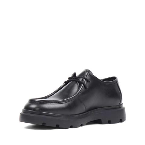 Erkek Siyah Bağcıklı Deri Günlük Ayakkabı