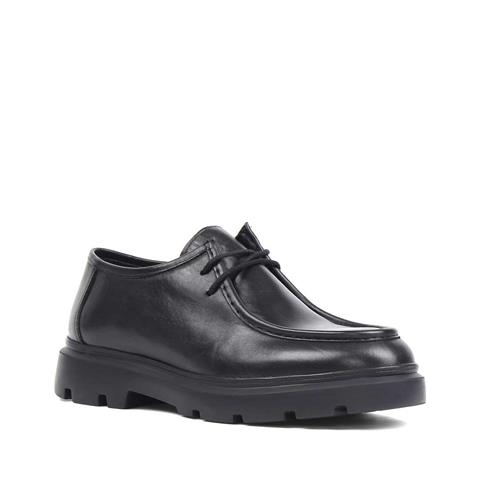 Erkek Siyah Bağcıklı Deri Günlük Ayakkabı