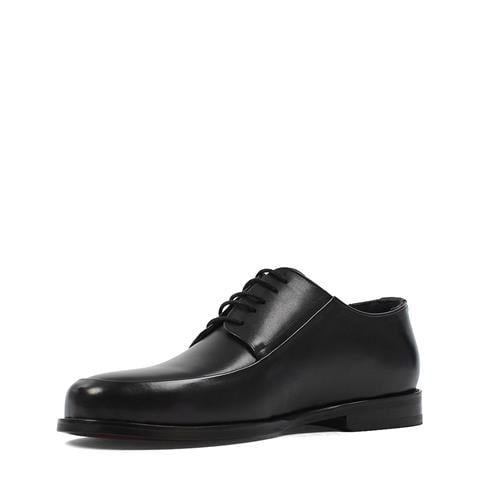 Erkek Siyah Bağcıklı Deri Klasik Ayakkabı