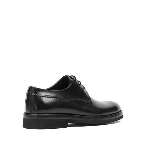 Erkek Siyah Bağcıklı Deri Klasik Ayakkabı