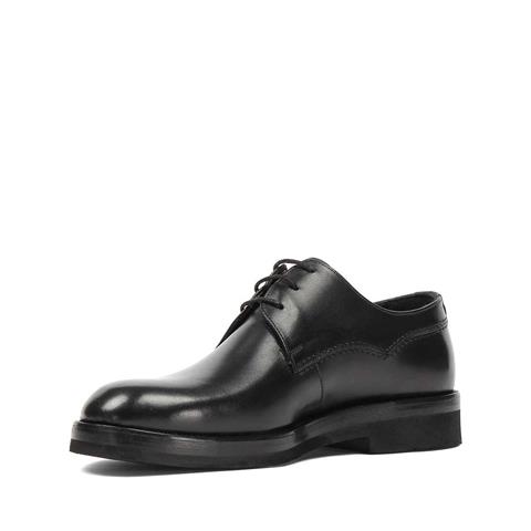 Erkek Siyah Bağcıklı Deri Klasik Ayakkabı